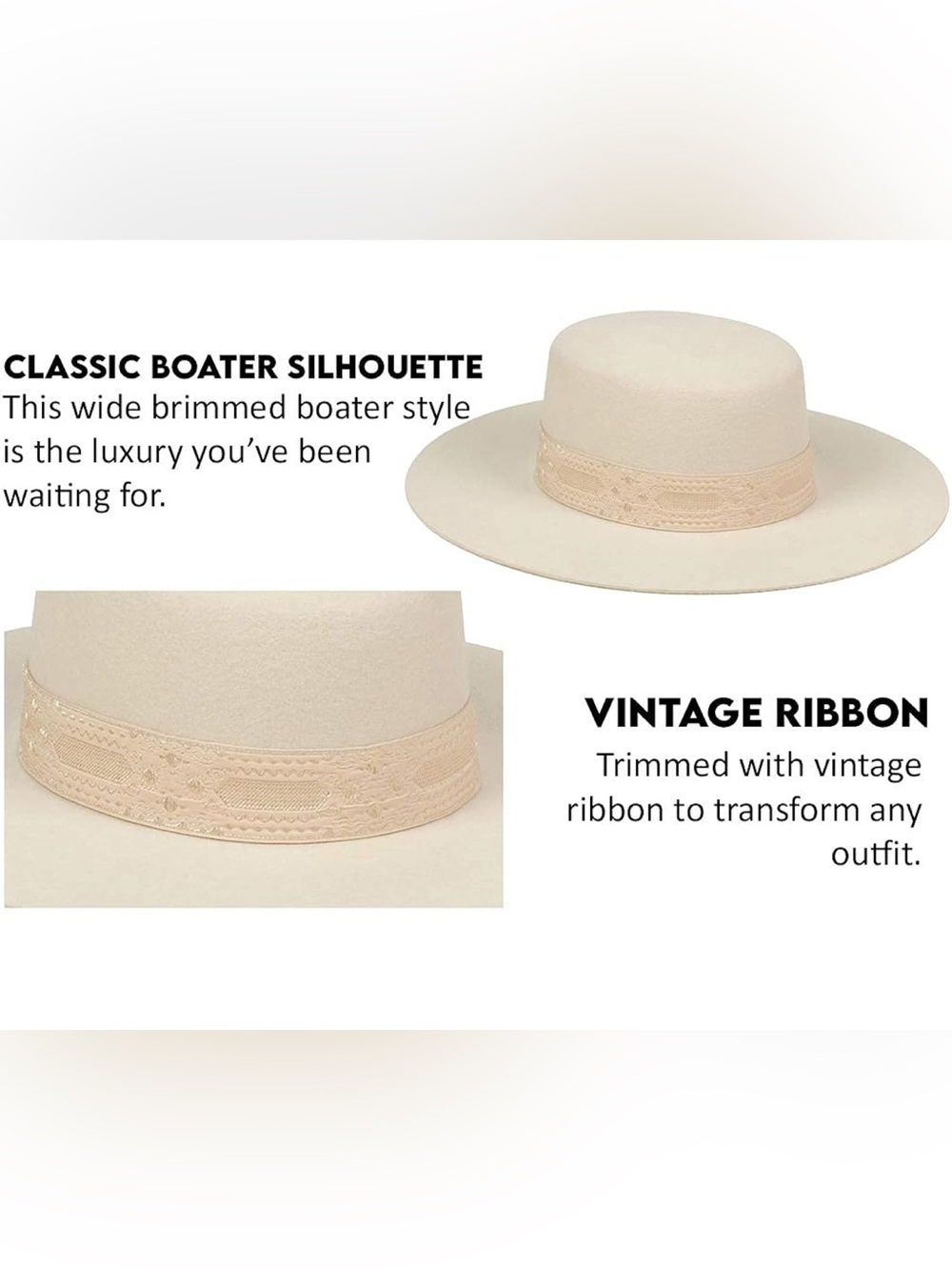 2 Lot/Bundle Lack of Color Hats - The Sierra in Black & Beige, both sz S/55cm - Picture 3 of 13
